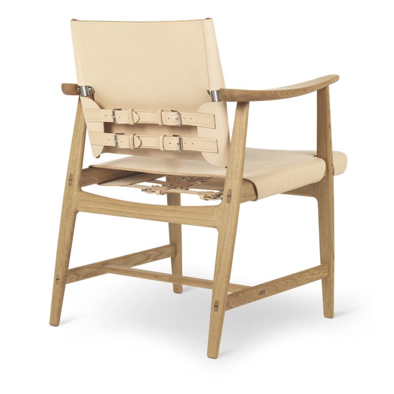 Carl Hansen Bm1106 Huntsman Chair, Oiled Oak/Natural Leather