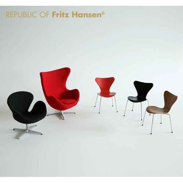 Fritz Hansen Miniature Stuhl Schwan, Schwarz-Figur-Fritz Hansen-5704890400609-840060-FRI-inwohn