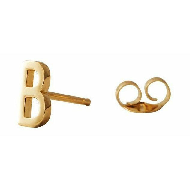 Design Letters Ohrring mit Buchstabe, Gold, B