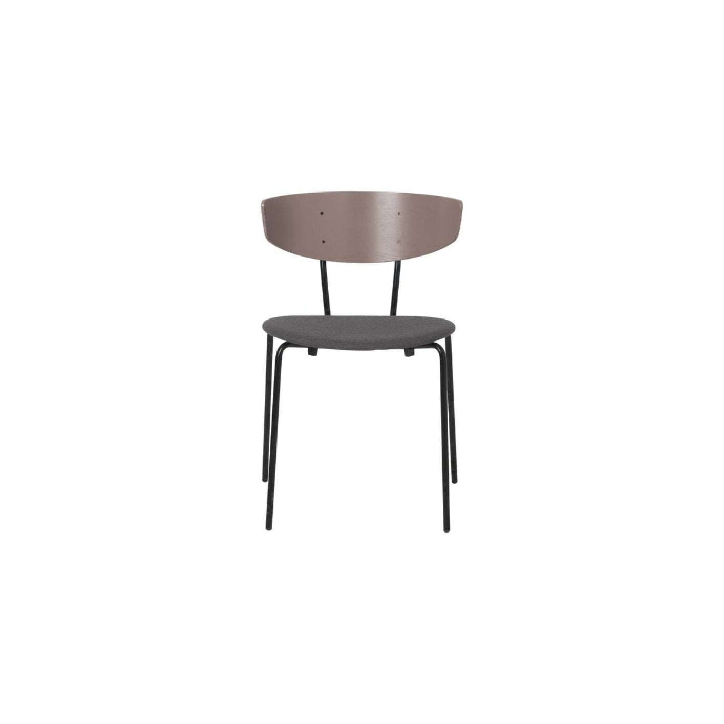 Ferm Living Herman Chair Upholstered, Dark Rose/Warm Grey