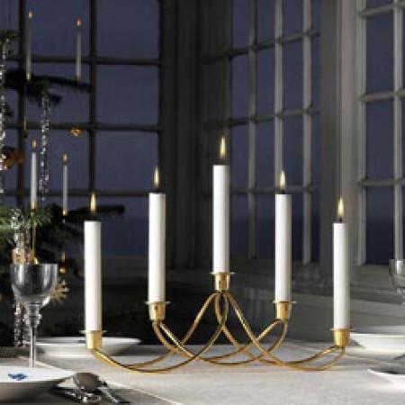 Georg Jensen Harmony Kerzenständer, Vergoldung
