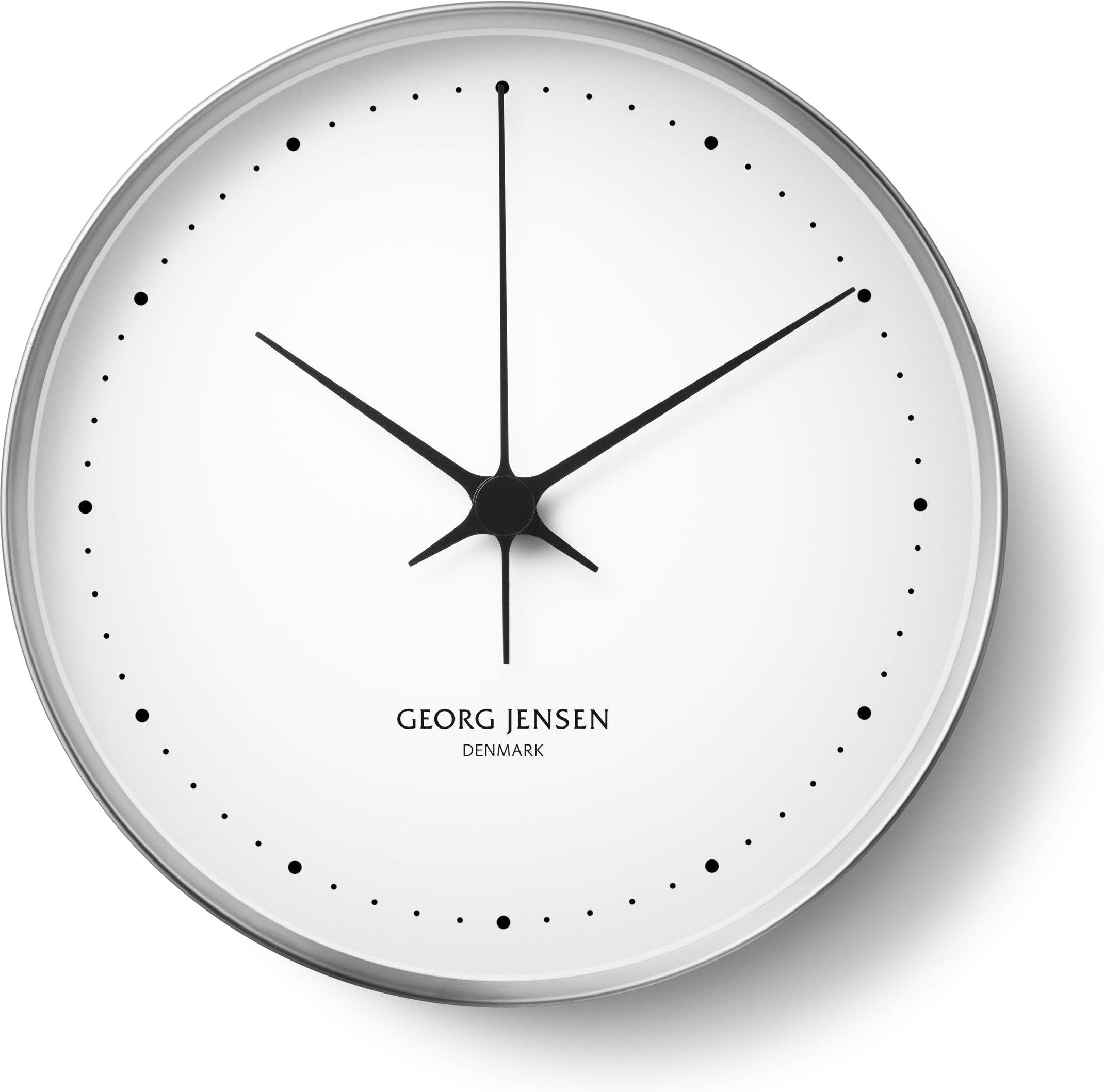 Georg Jensen Koppel Wall Clock Stainless Steel/White, 30 Cm