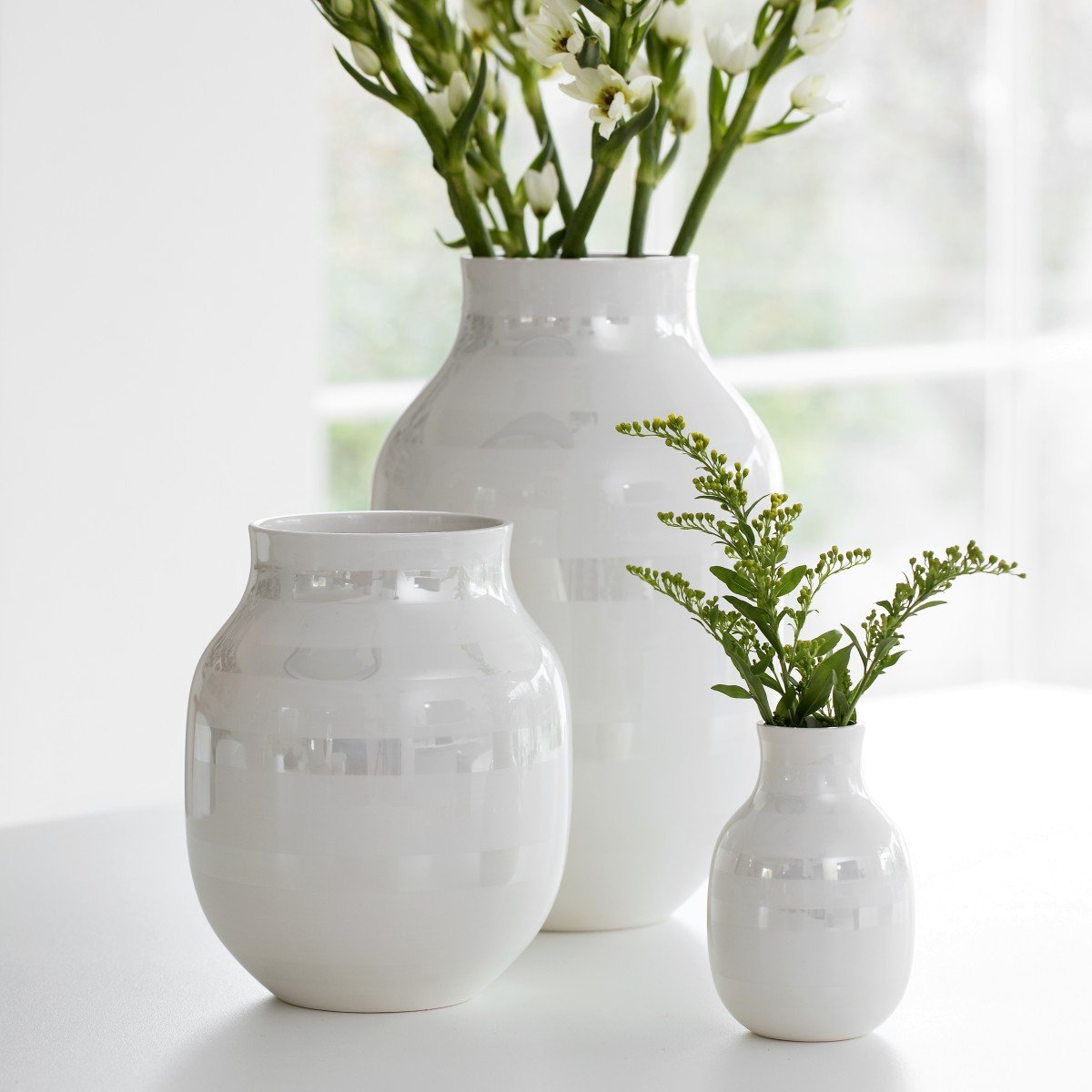 Kähler Omaggio Vase Pearl, Medium