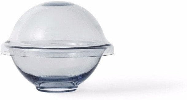 Lyngby Rhombe Chapeau Bowl With Lid, Blue, Large