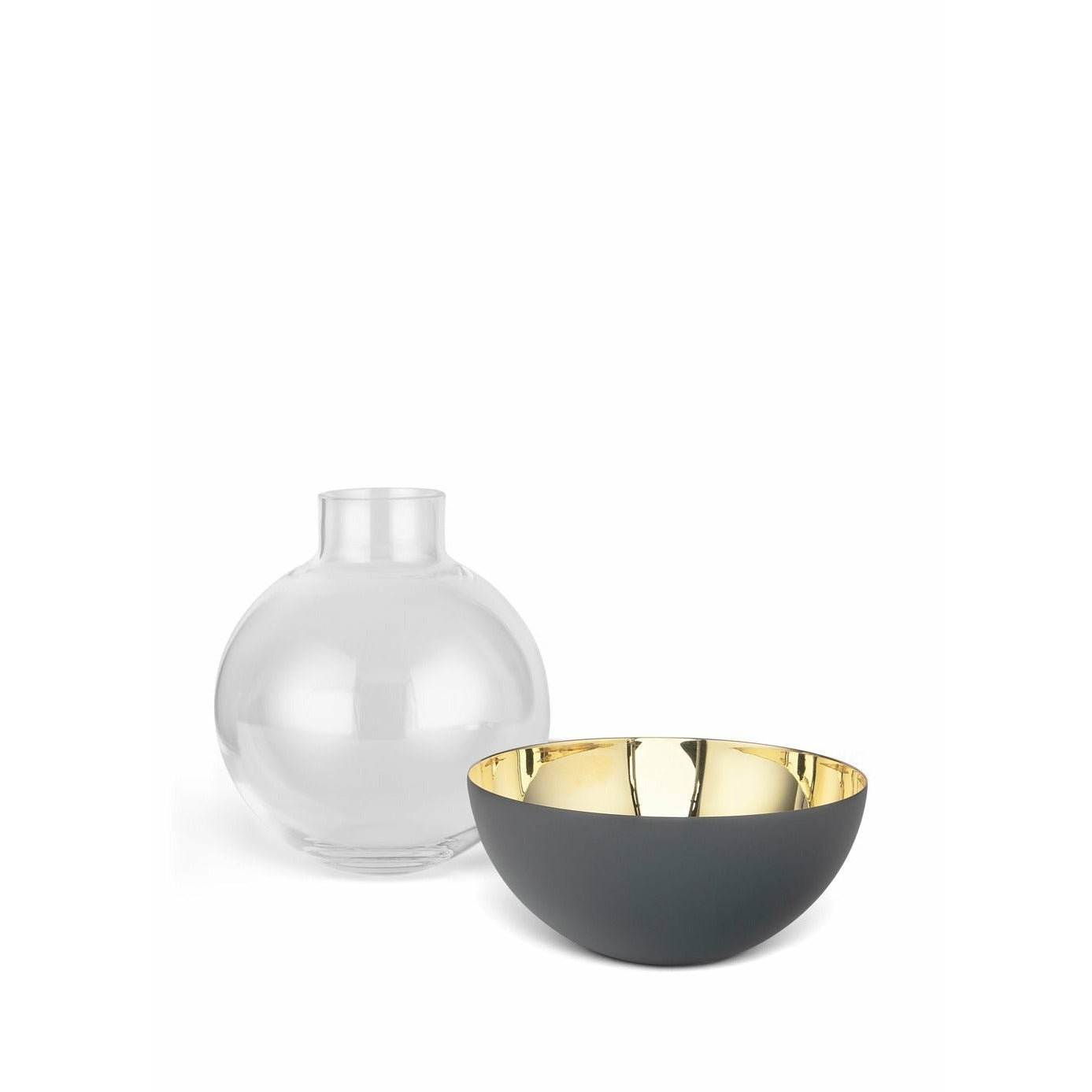 Skultuna Pomme Vase & Candlestick Large, Dark Grey