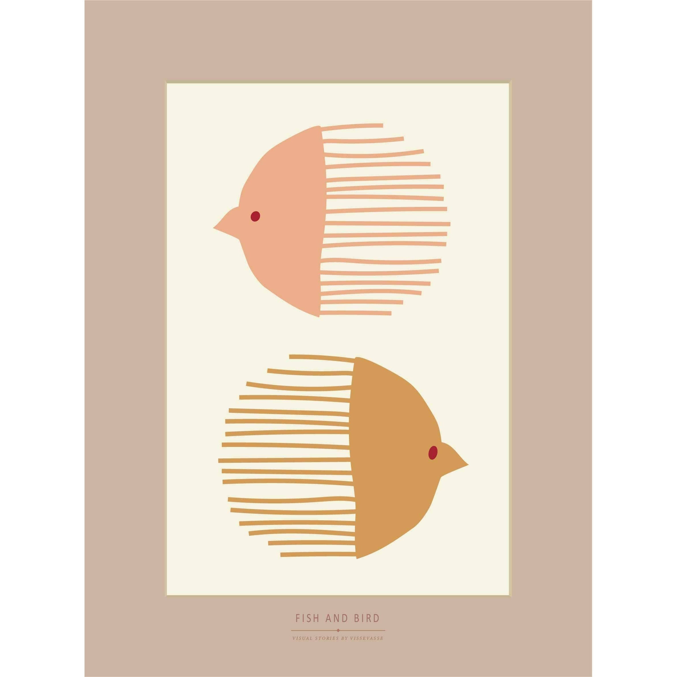Vissevasse Bird And Fish Poster, 30X40 Cm-Wanddekoration-Vissevasse-5713138906322-F-2019-063-M-VIS-inwohn
