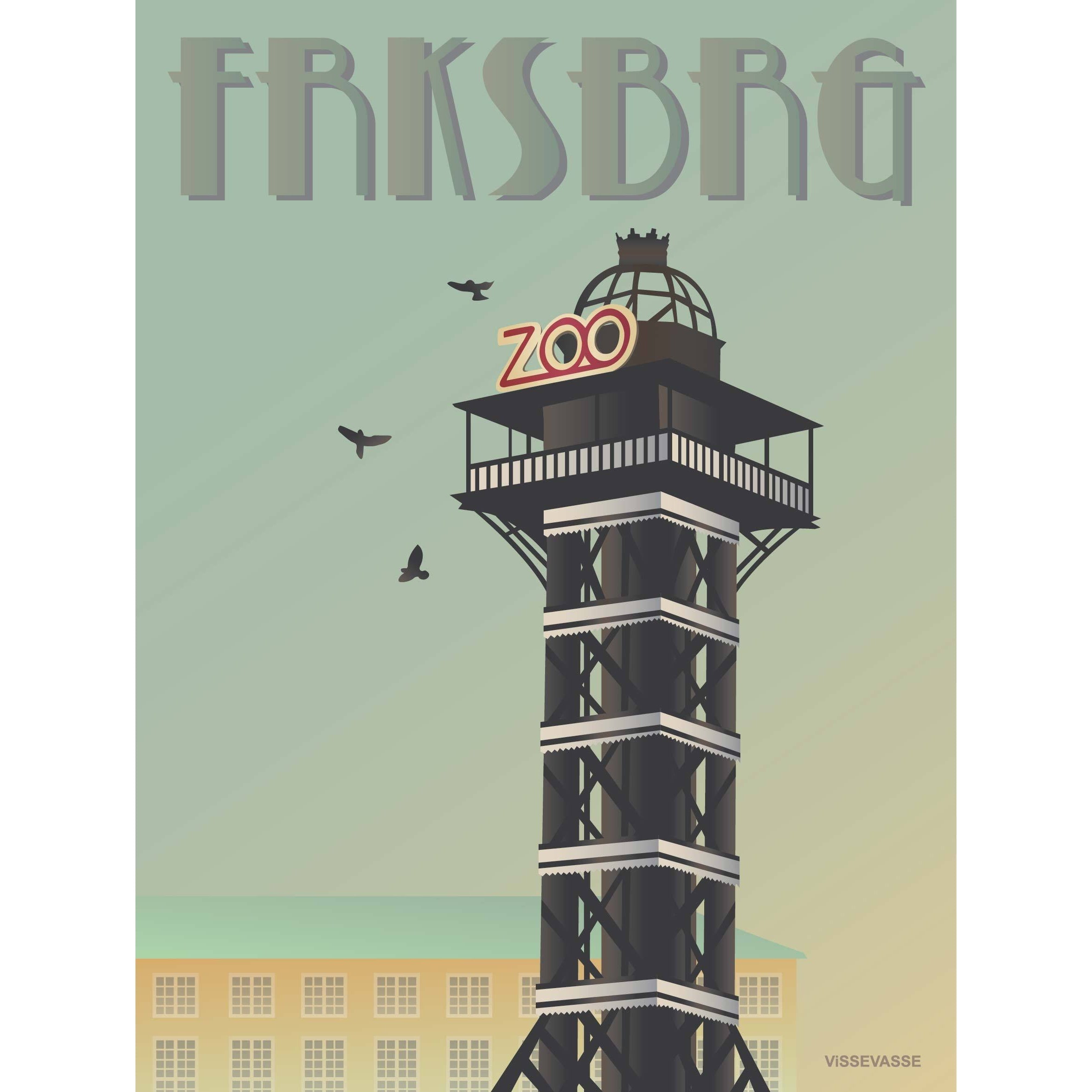 Vissevasse Frederiksberg Zoo Tower Poster, 15 X21 Cm