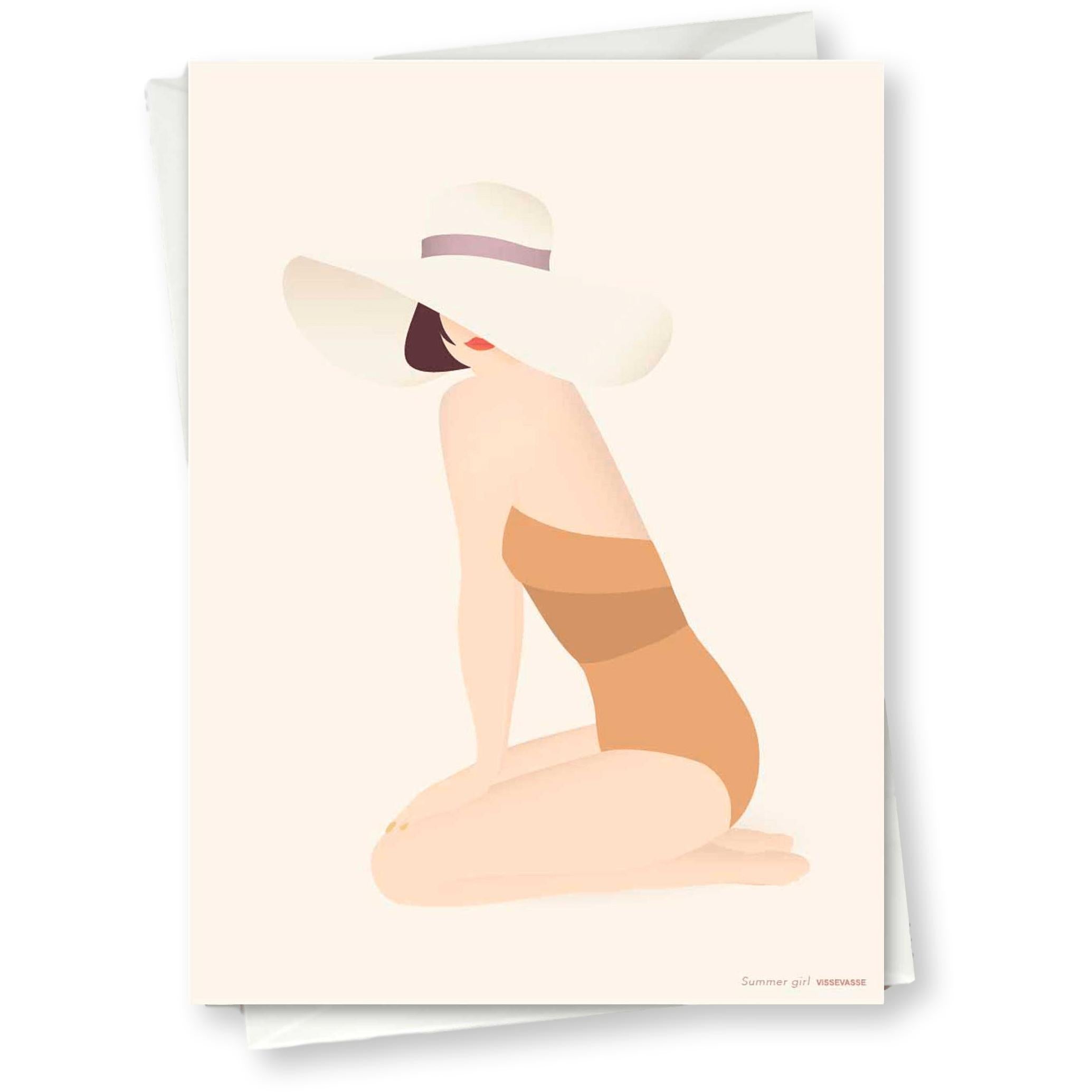 Vissevasse Summer Girl Grußkarte, 10x15 cm-Vissevasse-Vissevasse-5713138903208-F-2019-032-XS-VIS-inwohn